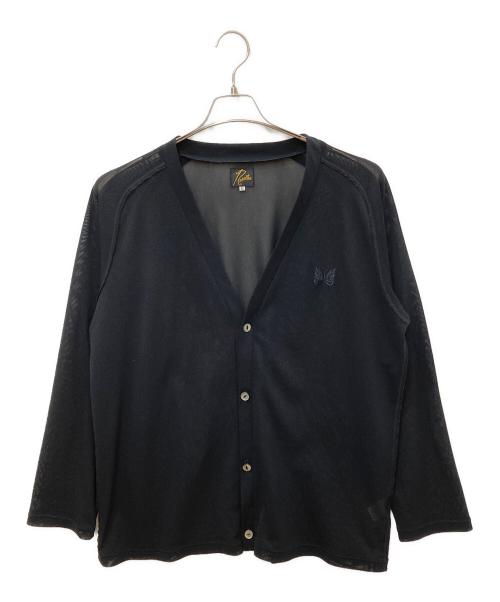 Needles（ニードルズ）Needles (ニードルズ) メッシュ Vネック カーディガン ブラック サイズ:Lの古着・服飾アイテム