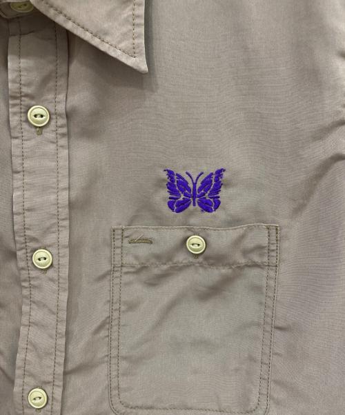 Needles（ニードルズ）Needles (ニードルズ) S/S Work Shirt - Poly Cloth ブラウン サイズ:Ｍの古着・服飾アイテム