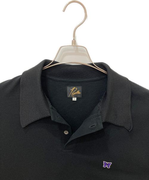 Needles（ニードルズ）Needles (ニードルズ) S/S Polo Shirt - Poly Pique ブラック サイズ:Lの古着・服飾アイテム
