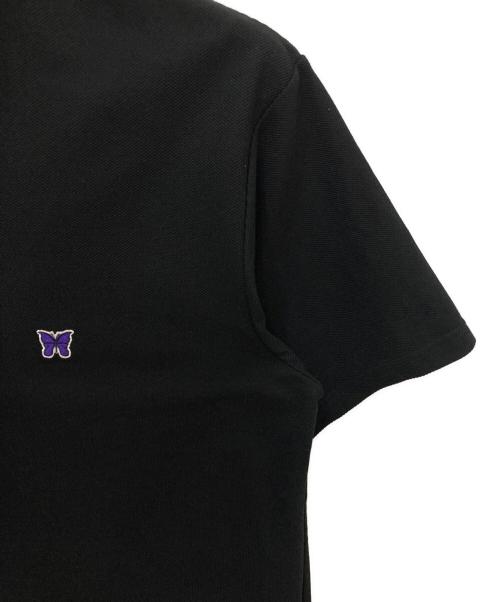 Needles（ニードルズ）Needles (ニードルズ) S/S Polo Shirt - Poly Pique ブラック サイズ:Lの古着・服飾アイテム