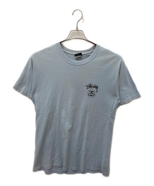 stussy（ステューシー）stussy (ステューシー) ロゴプリントTシャツ ブルー サイズ:Mの古着・服飾アイテム