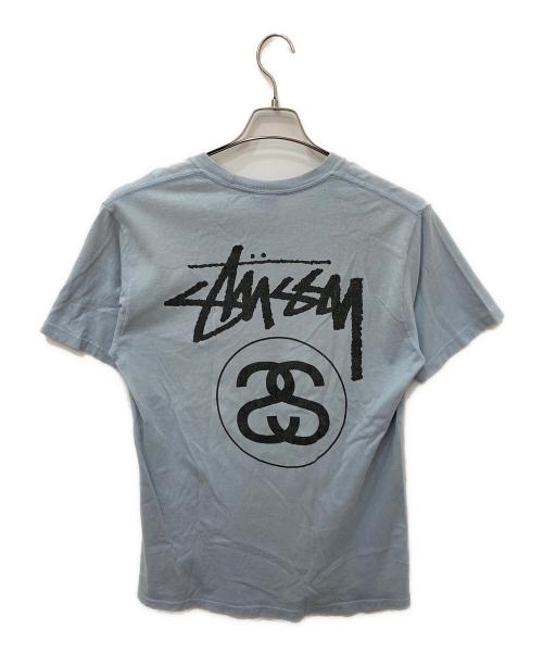 stussy（ステューシー）stussy (ステューシー) ロゴプリントTシャツ ブルー サイズ:Mの古着・服飾アイテム
