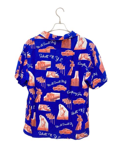 SCHOTT BROS.（ショット）SCHOTT BROS. (ショット) NYC N.Y.PHOTO HAWAIIAN SHIRT　ニューヨークフォト　ハワイアンシャツ ブルー サイズ:Mの古着・服飾アイテム