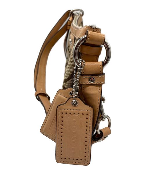 COACH（コーチ）COACH (コーチ) シグネチャーワンショルダーバッグ ブラウンの古着・服飾アイテム