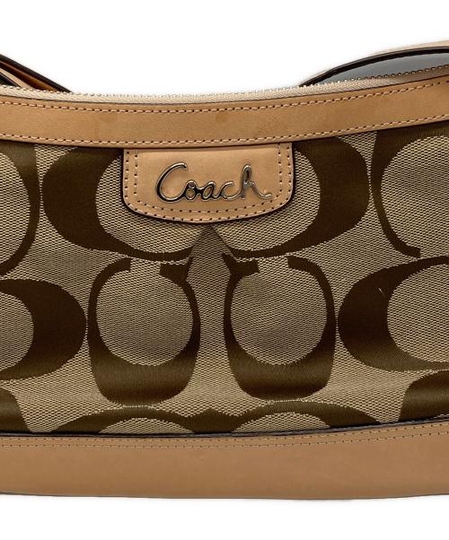 COACH（コーチ）COACH (コーチ) シグネチャーワンショルダーバッグ ブラウンの古着・服飾アイテム