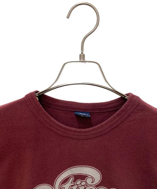stussy（ステューシー）stussy (ステューシー) ラメプリントTシャツ ボルドー サイズ:Ｍの古着・服飾アイテム
