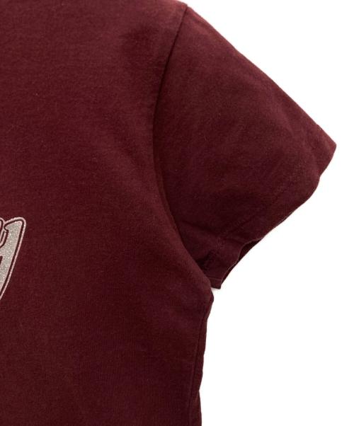 stussy（ステューシー）stussy (ステューシー) ラメプリントTシャツ ボルドー サイズ:Ｍの古着・服飾アイテム