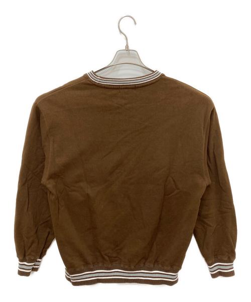 X-LARGE（エクストララージ）X-LARGE (エクストララージ) STRIPED RIB CREWNECK SWEAT ブラウン サイズ:Mの古着・服飾アイテム