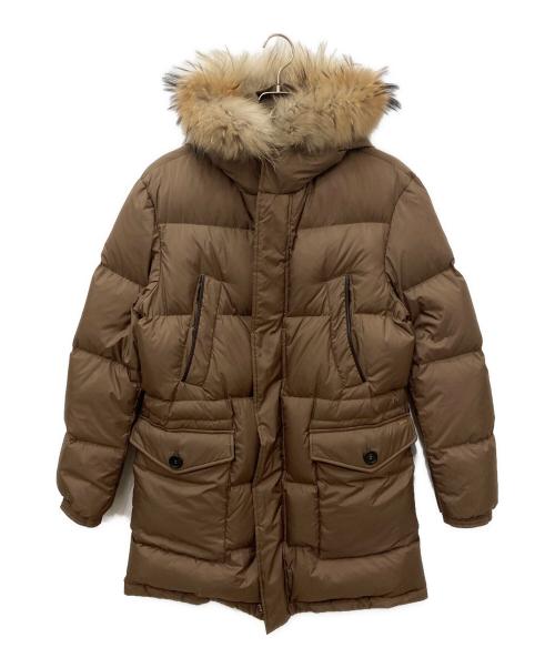 dunhill（ダンヒル）dunhill (ダンヒル) ラクーンファーダウンコート ブラウン サイズ:Mの古着・服飾アイテム