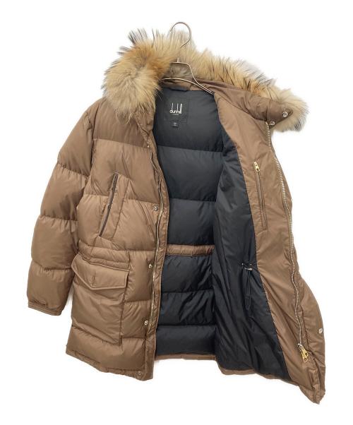 dunhill（ダンヒル）dunhill (ダンヒル) ラクーンファーダウンコート ブラウン サイズ:Mの古着・服飾アイテム