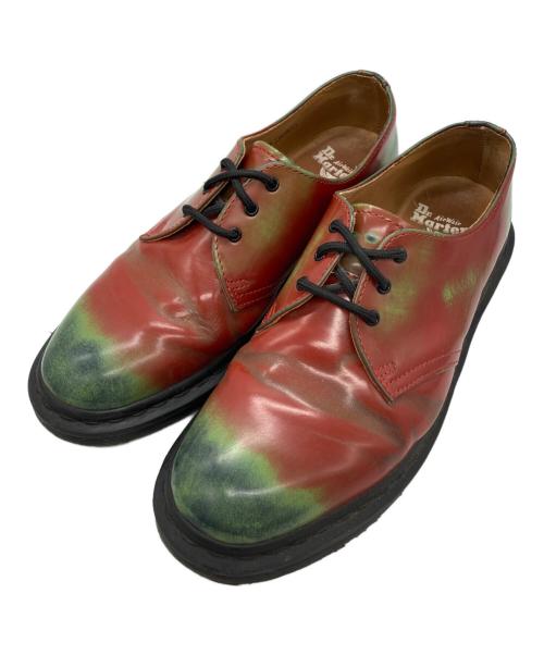 Dr.Martens（ドクターマーチン）Dr.Martens (ドクターマーチン) SUPREME (シュプリーム) 3 Eye Shoe レッド×グリーン サイズ:7の古着・服飾アイテム