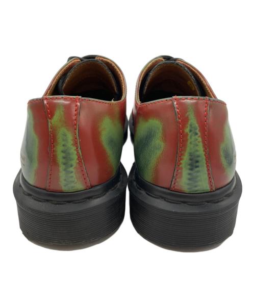 Dr.Martens（ドクターマーチン）Dr.Martens (ドクターマーチン) SUPREME (シュプリーム) 3 Eye Shoe レッド×グリーン サイズ:7の古着・服飾アイテム