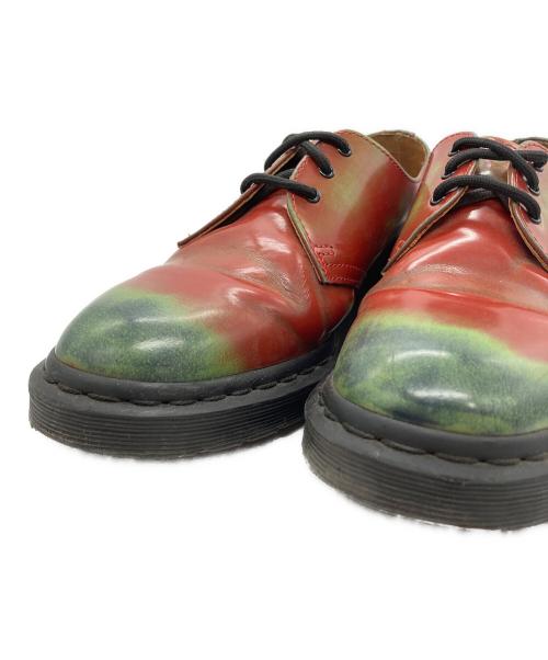 Dr.Martens（ドクターマーチン）Dr.Martens (ドクターマーチン) SUPREME (シュプリーム) 3 Eye Shoe レッド×グリーン サイズ:7の古着・服飾アイテム