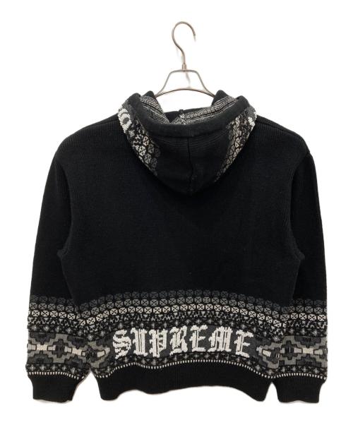 SUPREME（シュプリーム）Supreme (シュプリーム) Beaded Zip Up Hooded Sweater ブラック サイズ:Mの古着・服飾アイテム