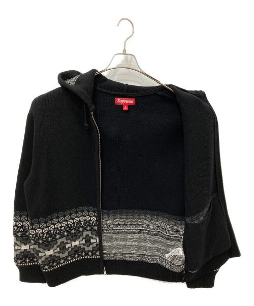 SUPREME（シュプリーム）Supreme (シュプリーム) Beaded Zip Up Hooded Sweater ブラック サイズ:Mの古着・服飾アイテム