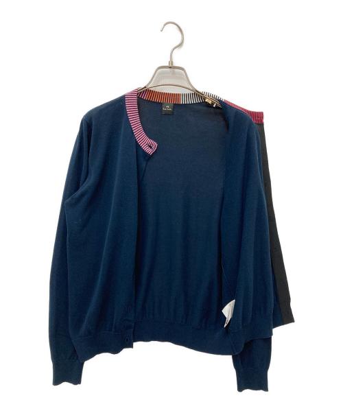 PS Paul Smith（ＰＳポールスミス）PS Paul Smith (ＰＳポールスミス) ニットカーディガン ネイビー サイズ:Lの古着・服飾アイテム