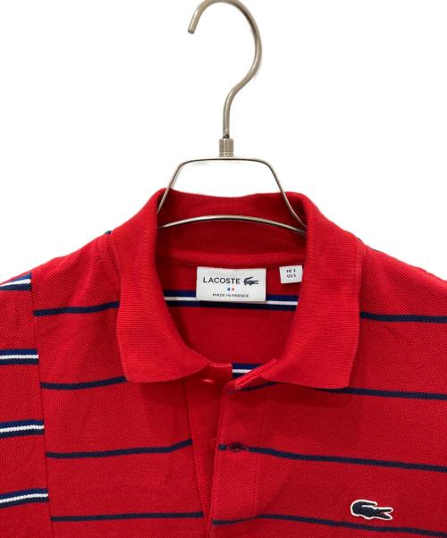 LACOSTE（ラコステ）LACOSTE (ラコステ) 切替ポロシャツ レッド サイズ:FR3の古着・服飾アイテム