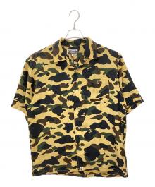 A BATHING APE（アベイシングエイプ）の古着「カモ柄オープンカラーシャツ」｜ベージュ