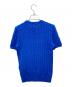 POLO RALPH LAUREN (ポロ・ラルフローレン) ポロ刺繍カーブル半袖ニット ブルー サイズ:M：12000円