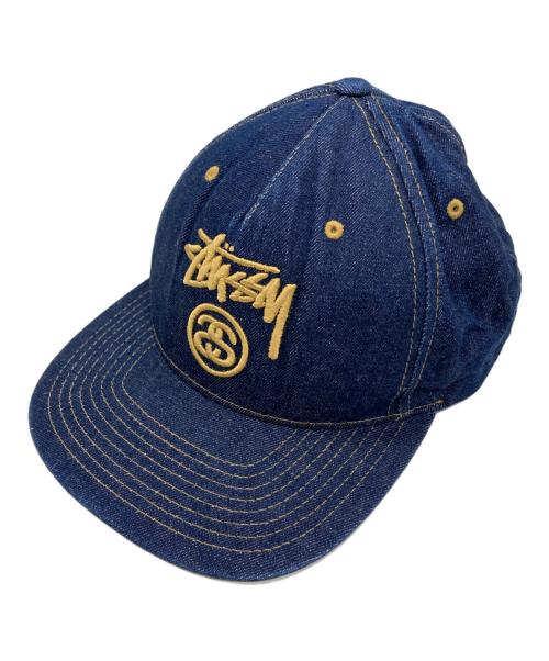 stussy（ステューシー）stussy (ステューシー) Logo Denim cap インディゴの古着・服飾アイテム