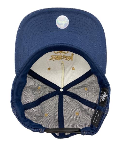 stussy（ステューシー）stussy (ステューシー) Logo Denim cap インディゴの古着・服飾アイテム