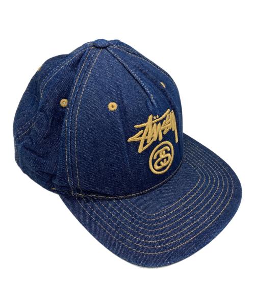stussy（ステューシー）stussy (ステューシー) Logo Denim cap インディゴの古着・服飾アイテム