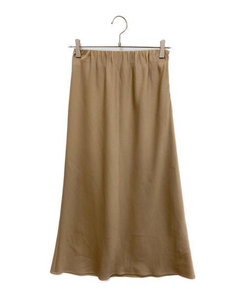 SOEJU（ソージュ）SOEJU (ソージュ) トリアセサテンロングスカート ベージュ サイズ:Mの古着・服飾アイテム