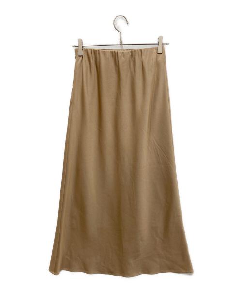 SOEJU（ソージュ）SOEJU (ソージュ) トリアセサテンロングスカート ベージュ サイズ:Mの古着・服飾アイテム
