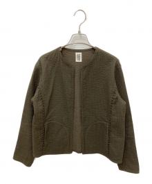 HaaT ISSEY MIYAKE（ハート イッセイ ミヤケ）の古着「ノーカラージャケット」｜グリーン