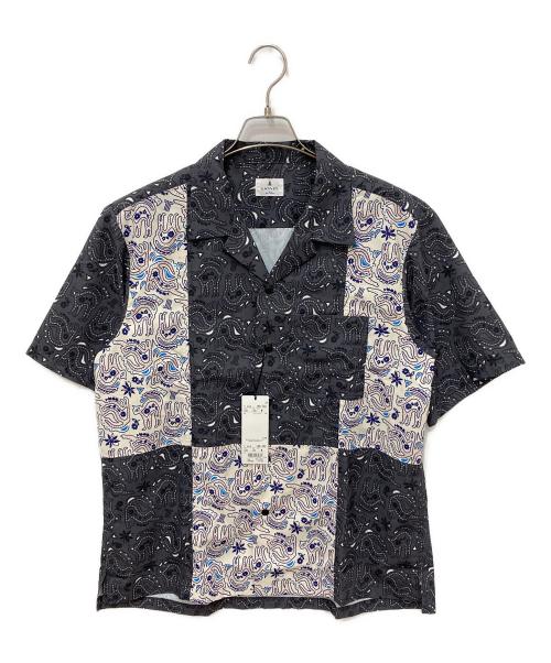 LANVIN en Bleu（ランバンオンブルー）LANVIN en Bleu (ランバンオンブルー) 総柄シャツ グレー サイズ:Mの古着・服飾アイテム