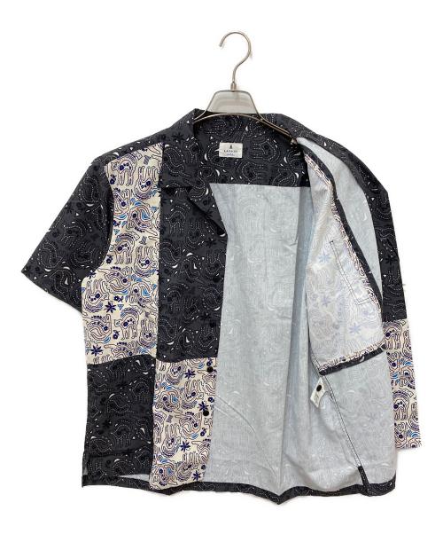 LANVIN en Bleu（ランバンオンブルー）LANVIN en Bleu (ランバンオンブルー) 総柄シャツ グレー サイズ:Mの古着・服飾アイテム