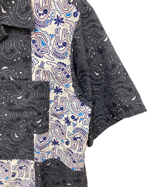 LANVIN en Bleu（ランバンオンブルー）LANVIN en Bleu (ランバンオンブルー) 総柄シャツ グレー サイズ:Mの古着・服飾アイテム