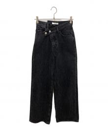 moussy（マウジー）の古着「CROSS WAIST WIDE STRAIGHT」｜ブラック