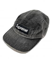 SUPREME（シュプリーム）の古着「Coated Denim Camp Cap」｜ブラック