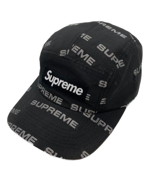 SUPREME（シュプリーム）SUPREME (シュプリーム) reflective jacquard camp cap ブラックの古着・服飾アイテム