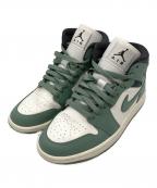 NIKEナイキ）の古着「Air Jordan 1 Mid "Jade Smoke"　エアジョーダン1 ミッド "ジェイドスモーク"」｜ホワイト×グリーン