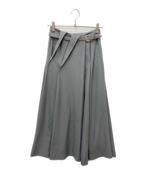 Ameri（アメリ）AMERI (アメリ) UND RANDOM TUCK FLARE SKIRT グレー サイズ:Ｍの古着・服飾アイテム