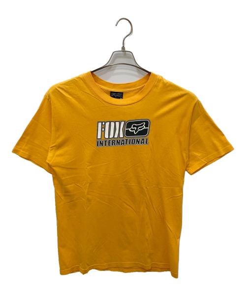 FOX（フォックス）FOX (フォックス) プリントTシャツ イエロー サイズ:Lの古着・服飾アイテム