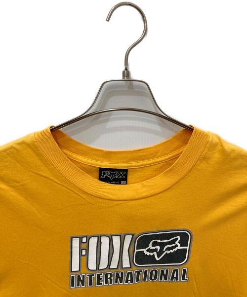FOX（フォックス）FOX (フォックス) プリントTシャツ イエロー サイズ:Lの古着・服飾アイテム