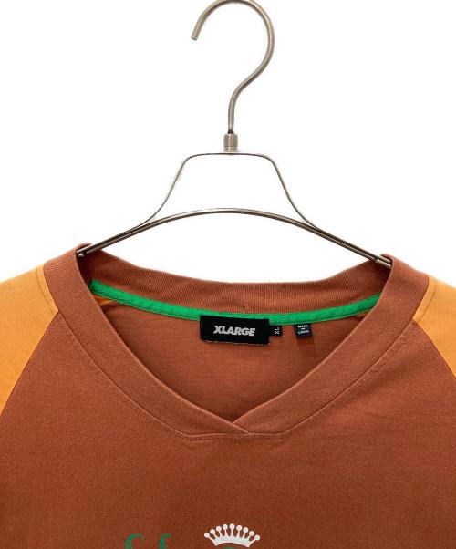 X-LARGE（エクストララージ）X-LARGE (エクストララージ) ビッグシルエットTシャツ ブラウン サイズ:XLの古着・服飾アイテム