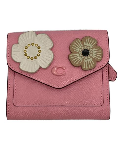 COACH（コーチ）COACH (コーチ) 3つ折り財布 ピンクの古着・服飾アイテム