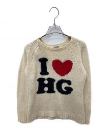 Hysteric Glamour（ヒステリックグラマー）の古着「クルーネックニット」｜アイボリー