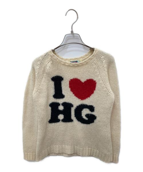 Hysteric Glamour（ヒステリックグラマー）Hysteric Glamour (ヒステリックグラマー) クルーネックニット アイボリー サイズ:FREEの古着・服飾アイテム