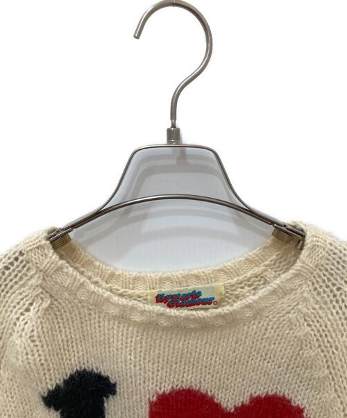 Hysteric Glamour（ヒステリックグラマー）Hysteric Glamour (ヒステリックグラマー) クルーネックニット アイボリー サイズ:FREEの古着・服飾アイテム