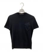 LOUIS VUITTONルイ ヴィトン）の古着「ダミエポケットＴシャツ」｜ブラック