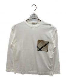 BLUE LABEL CRESTBRIDGE（ブルーレーベルクレストブリッジ）の古着「ロングスリーブカットソー」｜ホワイト