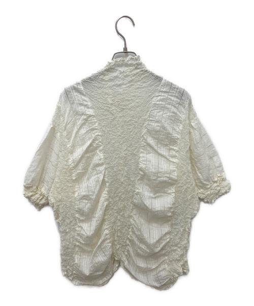 ISSEY MIYAKE（イッセイミヤケ）ISSEY MIYAKE (イッセイミヤケ) シワ加工切替シャツ ベージュ サイズ:2の古着・服飾アイテム