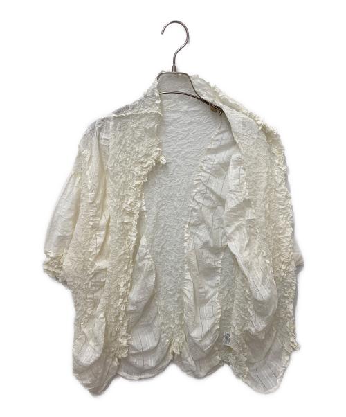 ISSEY MIYAKE（イッセイミヤケ）ISSEY MIYAKE (イッセイミヤケ) シワ加工切替シャツ ベージュ サイズ:2の古着・服飾アイテム