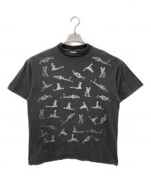 USED（ユーズド）の古着「ガイコツプリントTシャツ」｜グレー