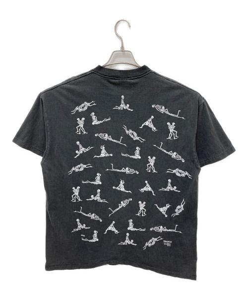 USED（ユーズド）USED (ユーズド) ガイコツプリントTシャツ グレー サイズ:XLの古着・服飾アイテム